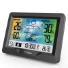Hygrometras Termometras GreenBlue GB540 – vidaus 0–50 °C / lauko -20–65 °C, DCF laikrodis, lauko jutiklis 60 m, juodas