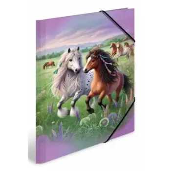 HERMA A3 aplankas su elastine juostele Horse World