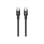 Hyper 1,5 m silikoninis USB-C į USB-C 60 W įkrovimo laidas - juodas