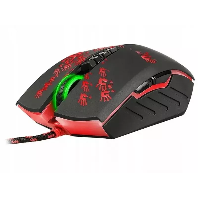 Žaidimų pelė A4Tech BLOODY A60 – optinė, ambidekstrinė, 6200 DPI, USB Type-A, 8 mygtukai, juoda