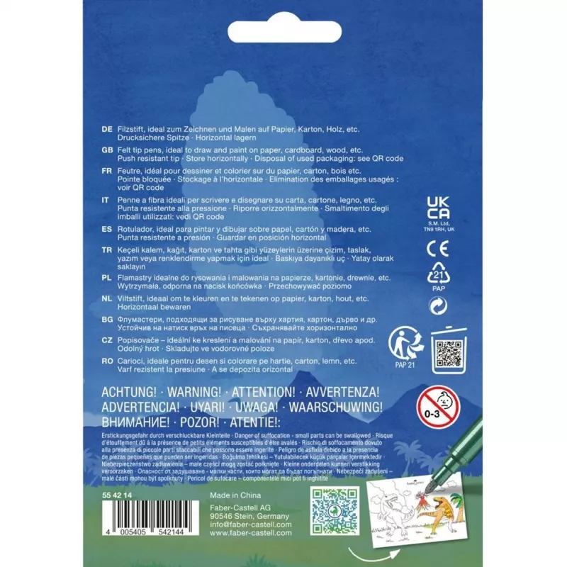 Feltinis rašiklis Faber-Castell 554214 įvairiaspalvis 13 vnt.