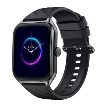 Išmanusis laikrodis Zeblaze GTS 4 — 1,94 colio (4,93 cm) AMOLED, 466×466 px, liečiamas ekranas, Wi‑Fi, silikoninis dirželis, juodas