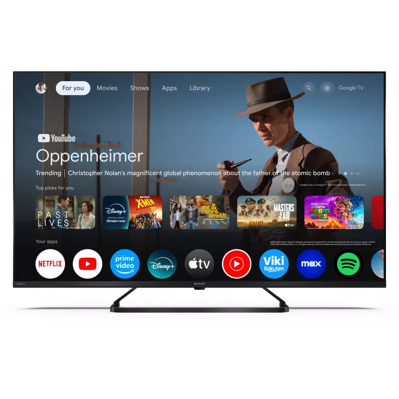 Sharp 43HP6265E 43 colių UHD išmanusis televizorius Google TV juodas