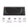 Mechaninė klaviatūra Keychron V1 Ultra 8K — 75% formatai, QWERTY, Bluetooth, RGB, Juoda