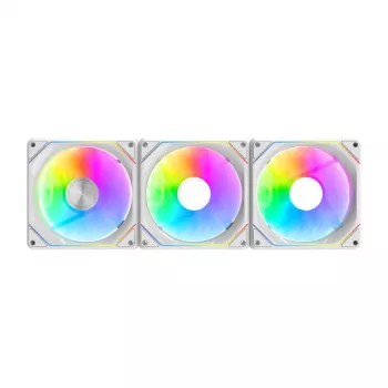 Aušinimo ventiliatorių rinkinys Darkflash Gauss G24 3 vnt. Balti 120 mm