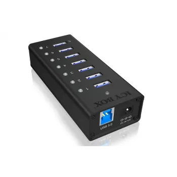 ICY BOX IB-AC618 USB 3.2 Gen 1 (3.1 Gen 1) Type-B 5000 Mbit/s Juodas