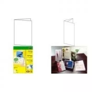 Folding Cards Sigel DP810 — 50 vnt. DIN ilgi balti biuro atvirukai