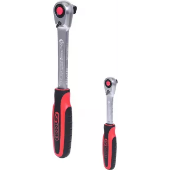 Atbulinis reketų rinkinys ks tools SlimPOWER 2 vnt. — 1/4 colio ir 1/2 colio pavaros