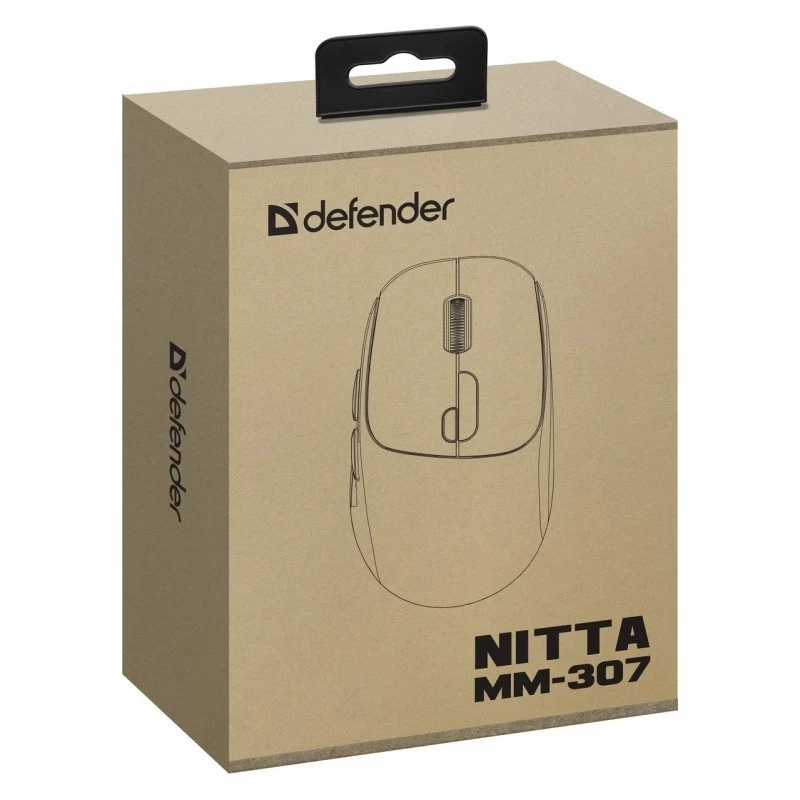 Defender NITTA MM-307 RF+BT OPTIC 1600dpi 6P BALTA pelė