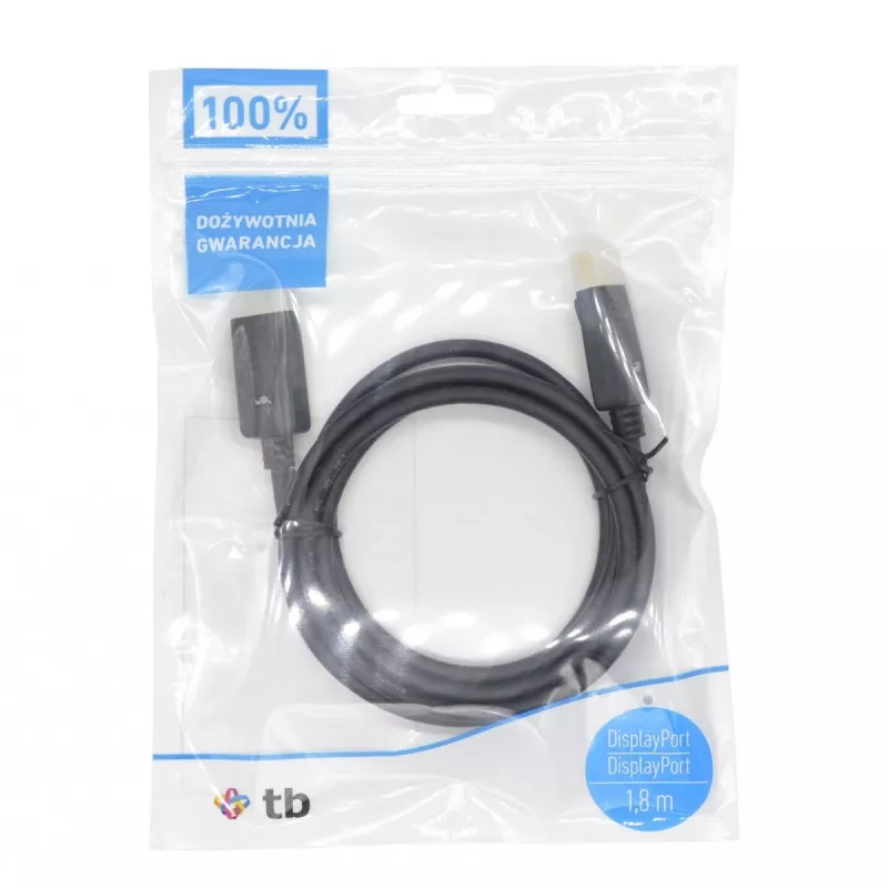 TB DisplayPort kabelis M-M 1,8 m, juodas (AKTBXVDMDPPG18B)