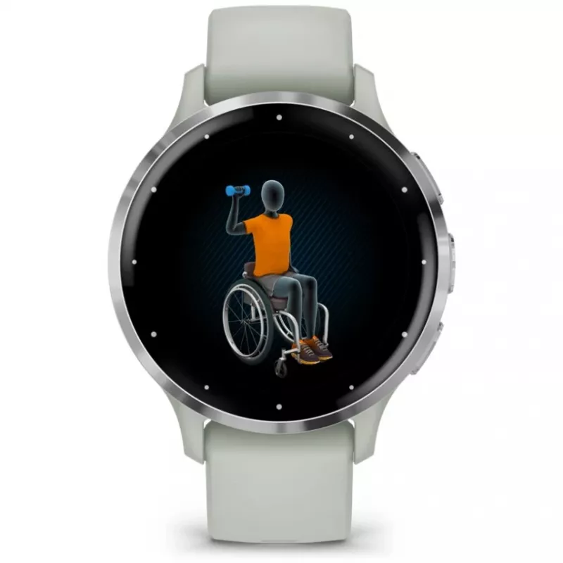 Garmin Venu 3S 3,05 cm (1,2 inch) AMOLED 41 mm skaitmeninis jutiklinis ekranas 390 x 390 pikselių pilka, sidabrinė Wi-Fi GPS