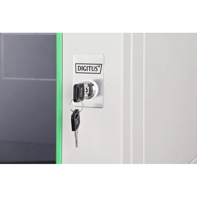 Sieninis 19 colių stovo spintos korpusas DIGITUS Dynamic‑N DN-37100, 7U, 600x450 mm (PxG), IP20, šviesiai pilka, neišardytas