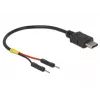 Delock 85418 USB-C maitinimo kabelis su 2 atskirais kontaktų kaiščių kištukais, 0,1 m