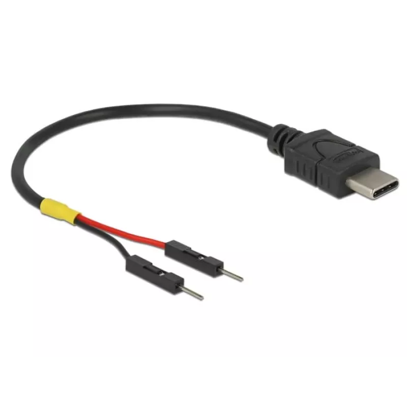 Delock 85418 USB-C maitinimo kabelis su 2 atskirais kontaktų kaiščių kištukais, 0,1 m
