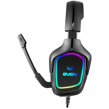 Ausinės žaidimams su mikrofonu SVEN AP-U750MV, juodos (USB, RGB)
