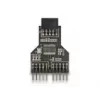 DeLOCK 60045 lyties keitiklis 9 kaiščių USB 2.0 2 x 9 kaiščių šukos Juoda