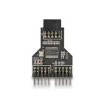 DeLOCK 60045 lyties keitiklis 9 kaiščių USB 2.0 2 x 9 kaiščių šukos Juoda