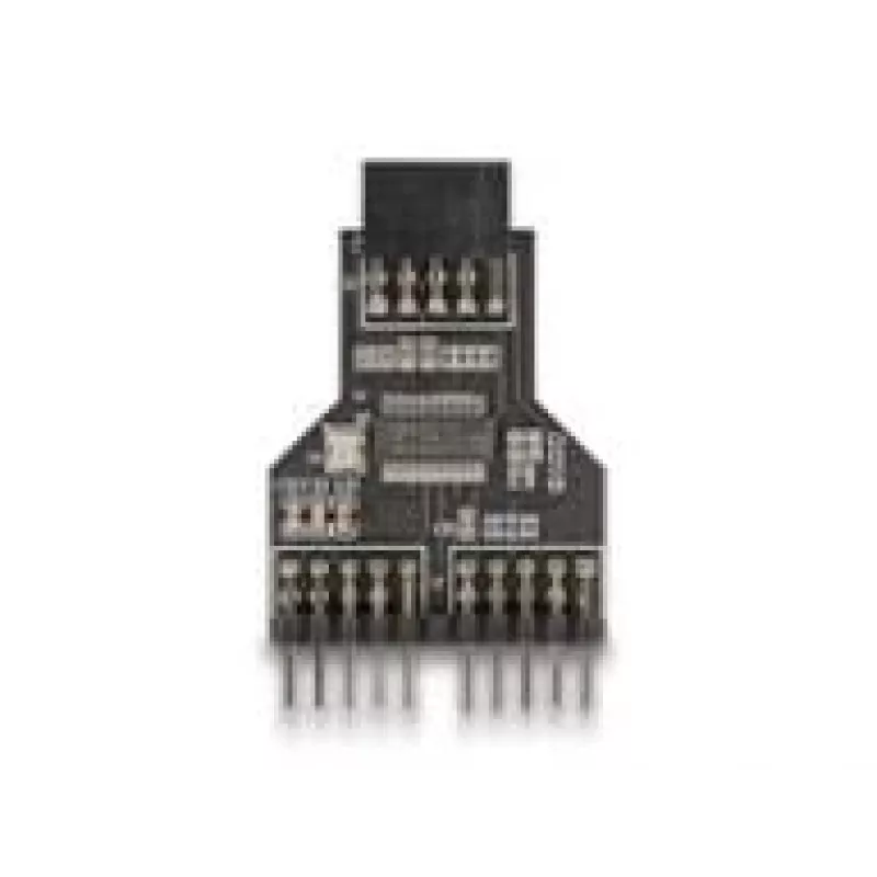 DeLOCK 60045 lyties keitiklis 9 kaiščių USB 2.0 2 x 9 kaiščių šukos Juoda