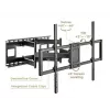 Gembird WM-120 tv laikiklis 3.05 m (120) juodas