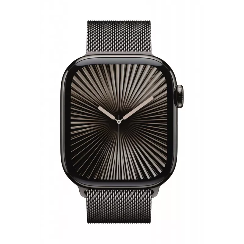Apple Watch Series 10 GPS + Cellular 46 mm Slate Titanium korpusas su Slate Milanese Loop apyranke - M/L