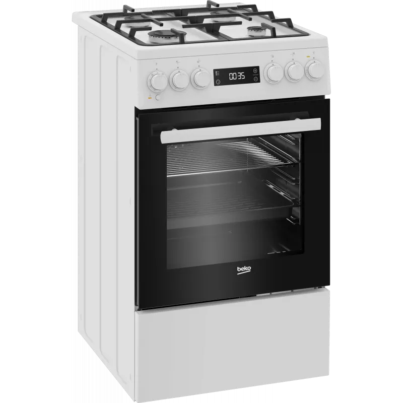 Kombinuota dujinė viryklė su elektrine orkaite BEKO FSM51339DWDS 50 cm, balta, energijos klasė A