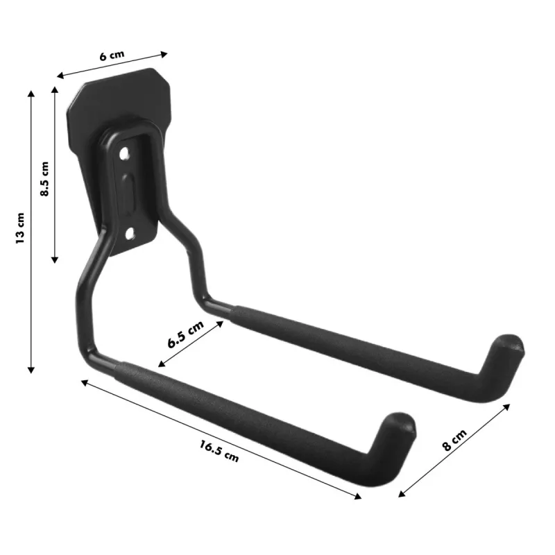 Sieninis plieninis garažo kabliukas MACLEAN MC-440 – 35 kg keliamoji galia