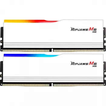 G.Skill Ripjaws M5 RGB 64 GB (2x 32 GB) DDR5-5200 atminties rinkinys, baltas, INTEL XMP