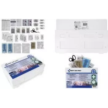 Pirmosios pagalbos rinkinys First Aid Only P-51003 00 – sieninis kompaktiškas dėklas DIN 13157, baltas