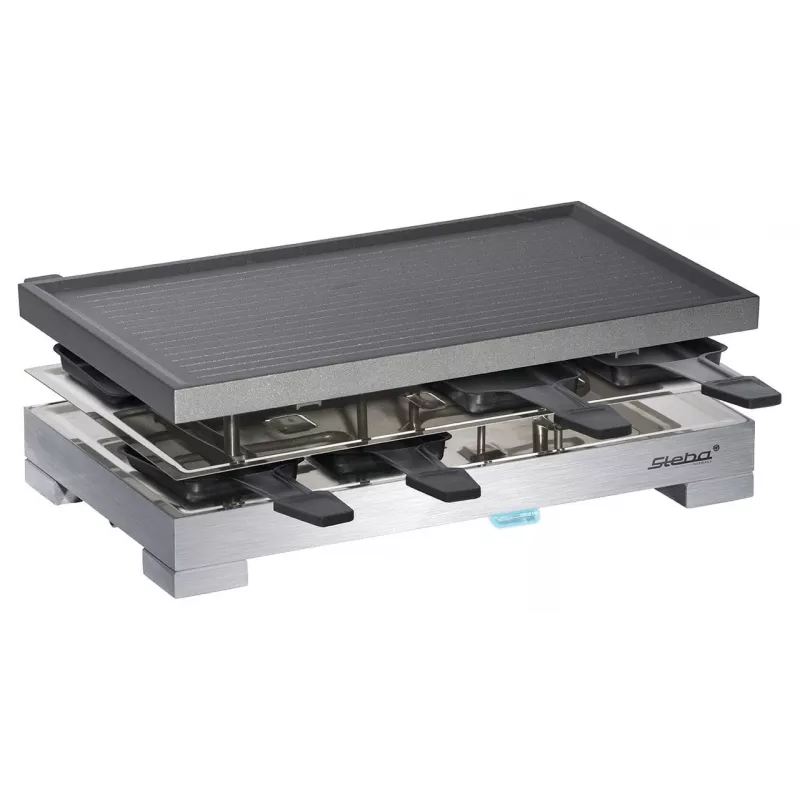 Steba RC 68 - Raclette grotelės - 1.2 kW - Juoda/Nerūdijantis plienas