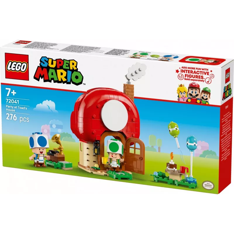 LEGO Super Mario vakarėlis Toad namelyje 72041 – konstruktorius su interaktyviais žaidimo elementais