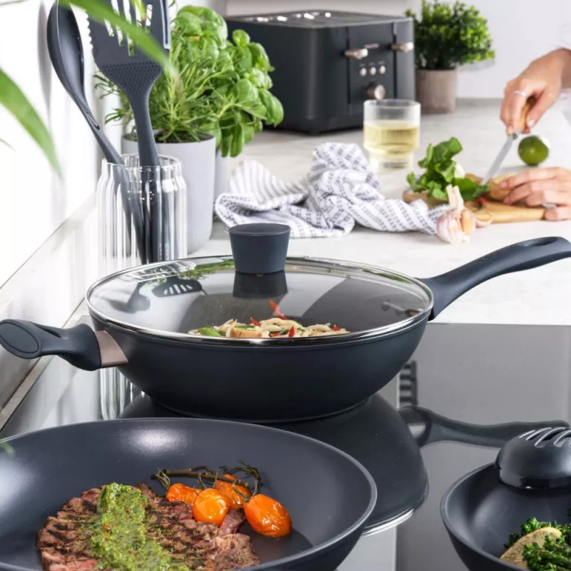 Wok keptuvė Salter BW12267EU7 28 cm, nelipni danga, tinka indukcijai