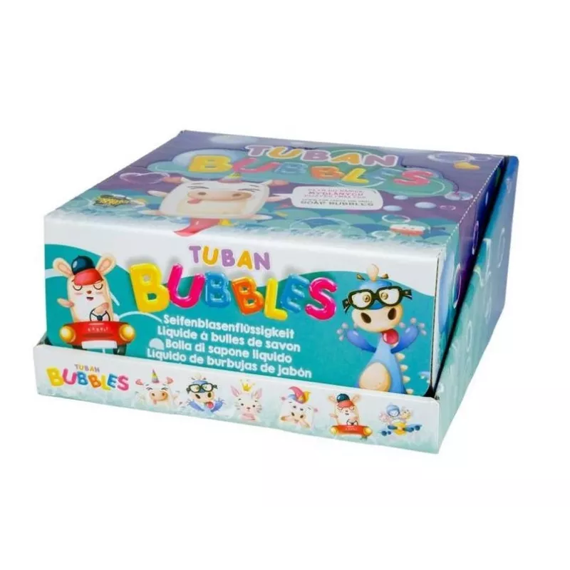 Muilinių burbulų rinkinys Tuban DISPLAY SMALL SOAP BUBBLES MIX 36 vnt. x 60 ml