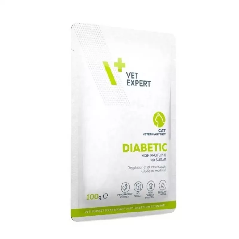 VET EXPERT Veterinary Diet Diabetic Cat šlapias maistas katėms 100g