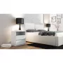 Topeshop M1 BIEL MAT nightstand/Naktinis staliukas 2 stalčius(s) baltas