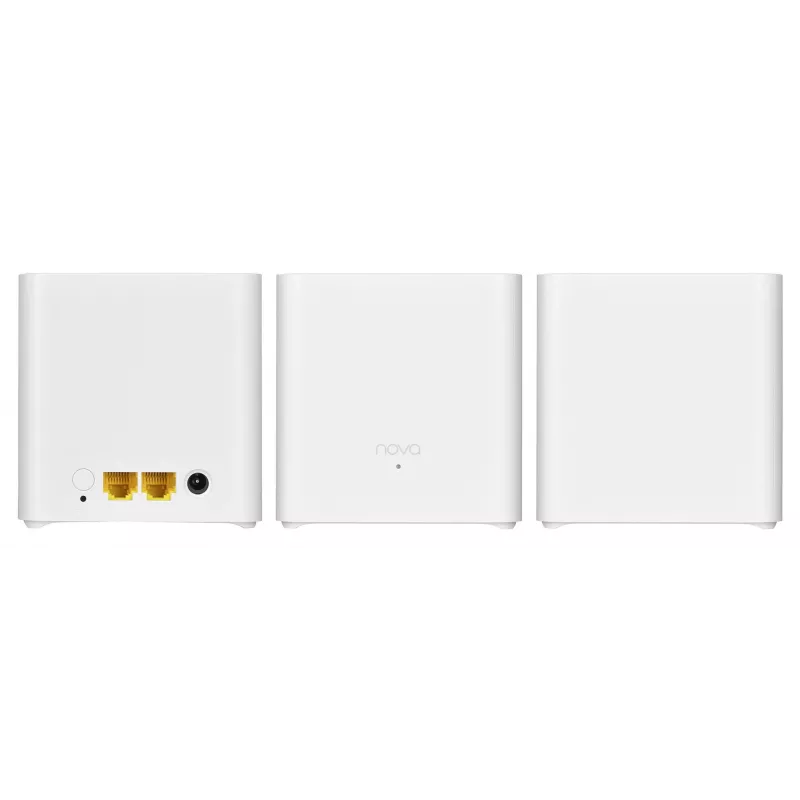 „Mesh“ Wi‑Fi sistema TENDA EX3-3, 3 vnt., dviejų juostų 2,4/5 GHz, Wi‑Fi 6, iki 1201+300 Mbps, 2 vidinės antenos, WPA3