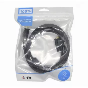 TB VGA laidas 15M-15M 1,8 m juodas-auksinis (AKTBXVGAMMG180B)