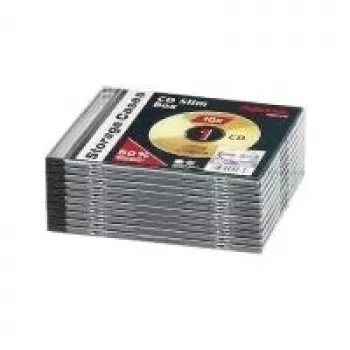 Hama CD Slim Jewel Case, skaidrus, pakuotė po 10 vnt., 1 diskui