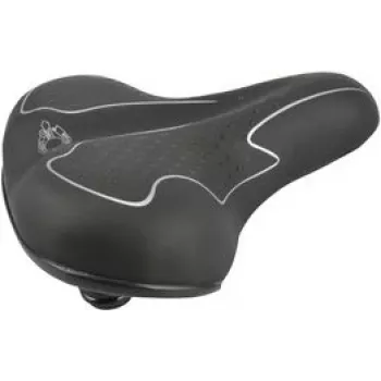 FISCHER Touren-Fahrradsattel Elastomer Black/White – dviračio balnelis su optimalia kūno adaptacija