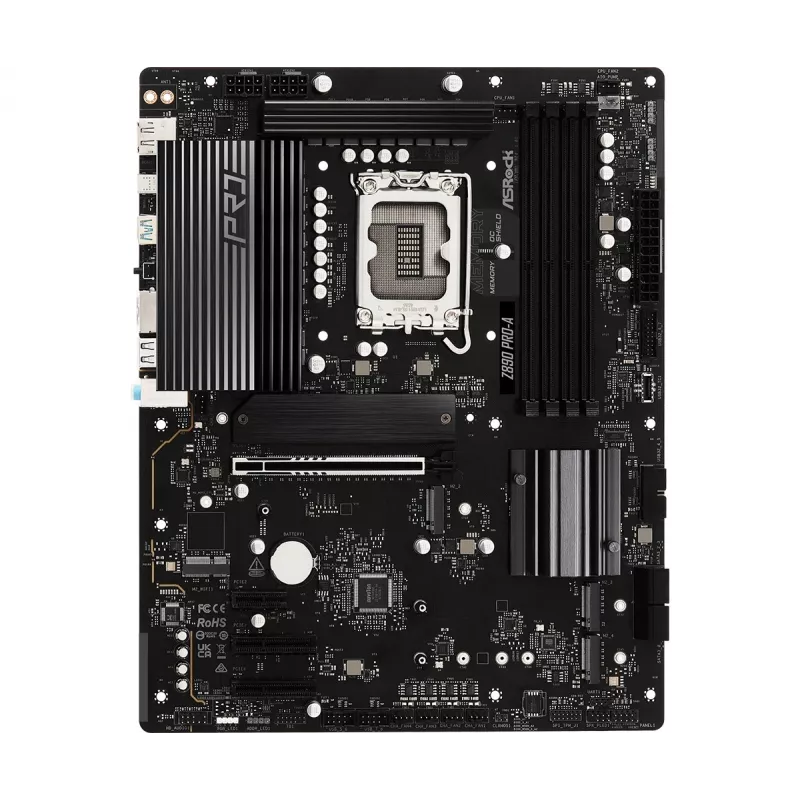 Motininė plokštė ASRock Z890 Pro-A ATX – Intel Z890, LGA 1851, DDR5, 4x DIMM, 256 GB, 2,5 Gb LAN, PCIe Gen5
