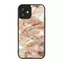 Apsauginis dėklas iKins Apple iPhone 12 mini — rožinio marmuro raštas, plonas