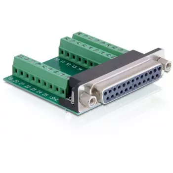 Adapteris jungtims DeLOCK 65317 25p 27p Juoda Žalia Sidabrinė