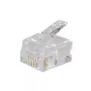 shiverpeaks BASIC-S modulinis kištukas RJ11, neekranuotas apvaliam kabeliui, 6 kontaktų, 4 kontaktai užimti, auksuotas (BS72040-R100)