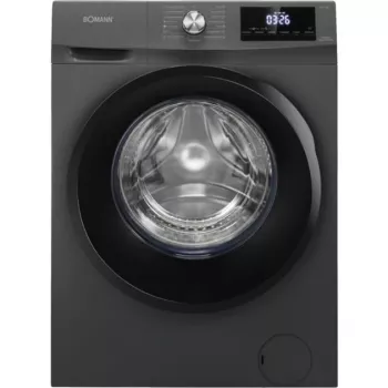 Laisvai pastatoma skalbyklė su džiovinimo funkcija Bomann WAT7186 8 kg skalbti / 5 kg skalbti+džiovinti, 1400 aps./min., Black Titanium