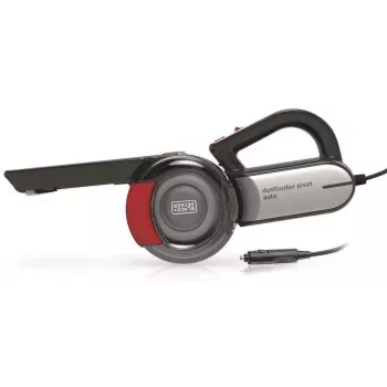 Nešiojamas dulkių siurblys Black & Decker PV1200AV – sausas baldų valymas, 12 V, 0,44 l, 12,5 W, 5 m laidas, pilkas/raudonas