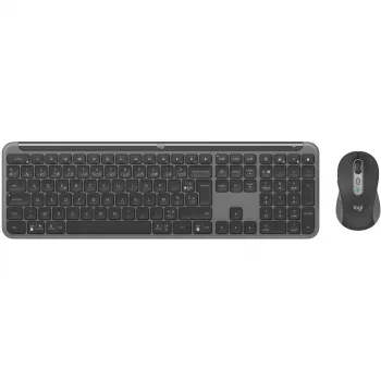 Logitech Signature Slim Combo MK950 - belaidis klaviatūros ir pelės rinkinys - 100% - pilno dydžio - Bluetooth 5.1 LE - AZERTY - prancūziškas išdėstymas - grafitas (920-012485)