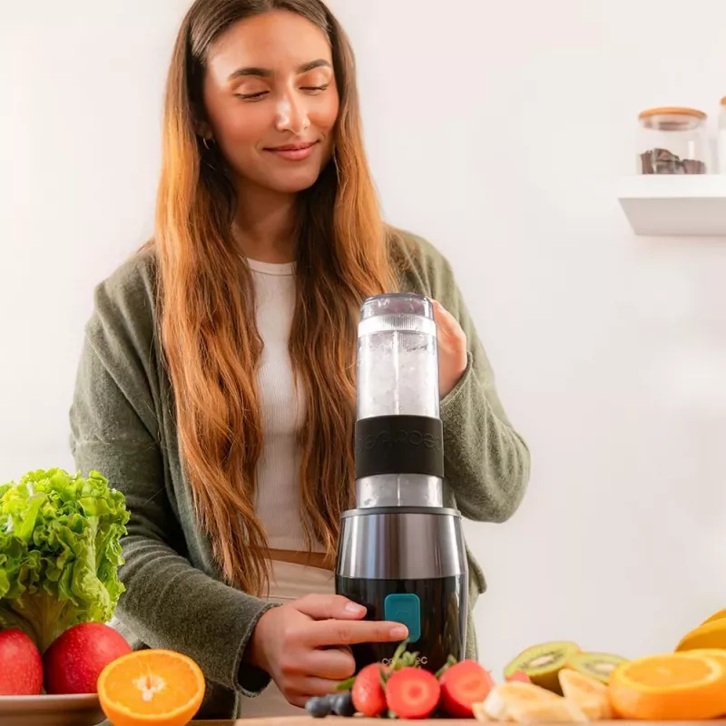 Cecotec Blender Power Titanium 900 ProGo | Stalviršinis | 900 W | Talpa 2x0,57 l | Ledų smulkinimas | Juoda