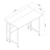 Sulankstomas stalas Maclean, juodas, mobilus 100x58cm, max. 50kg, MC-126 B