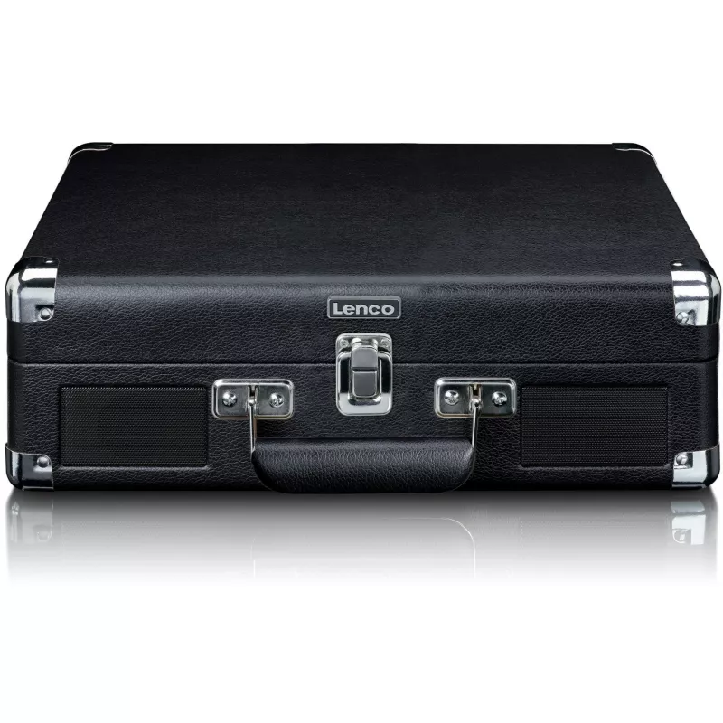 Lenco TT-115 juodas patefonas su diržine pavara, Bluetooth, USB-A, 3,5 mm ausinių lizdas, 4 W RMS, 33/45/78 aps./min.