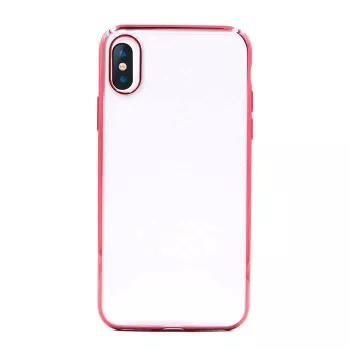 Dėklas telefonui Devia Soft case Glitter, skirtas iPhone XS/X 5,8 inch, TPU, raudonas