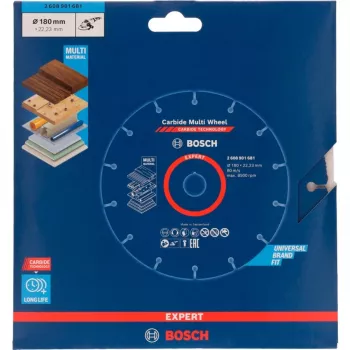 Pjovimo diskas Bosch EXPERT Carbide MultiWheel 180 mm skersmuo, anga 22,23 mm